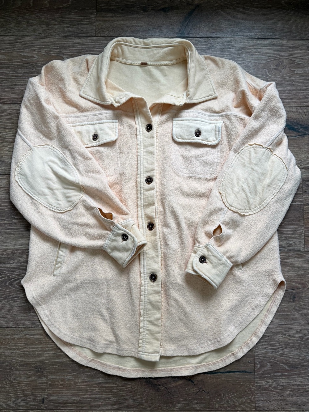 Free People Ruby Shacket Jacket in Sweetheart Sunrise Medium Oversized Slouchy